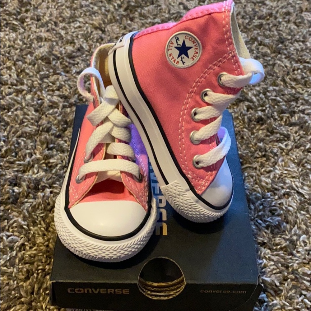 Infant Pink Converse High Tops